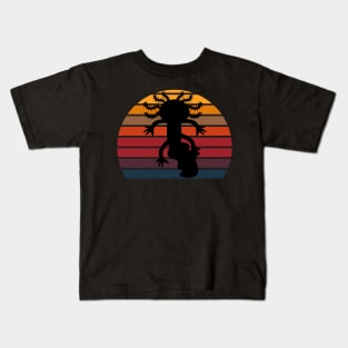 Axolotl Sunset Grid Kids T-Shirt